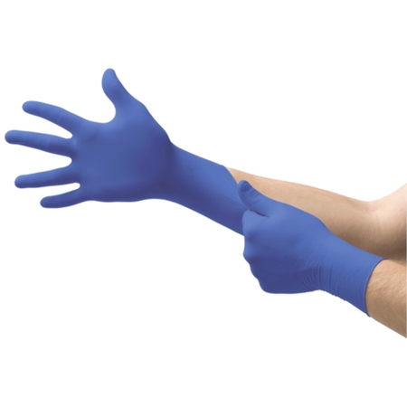 ANSELL MICRO-TOUCH, Nitrile Disposable Gloves, 2.8 mil Palm, Nitrile, Powder-Free, L, 3000 PK, Blue 6034313